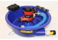 Blue Bowl With Pump and Leg Levelers